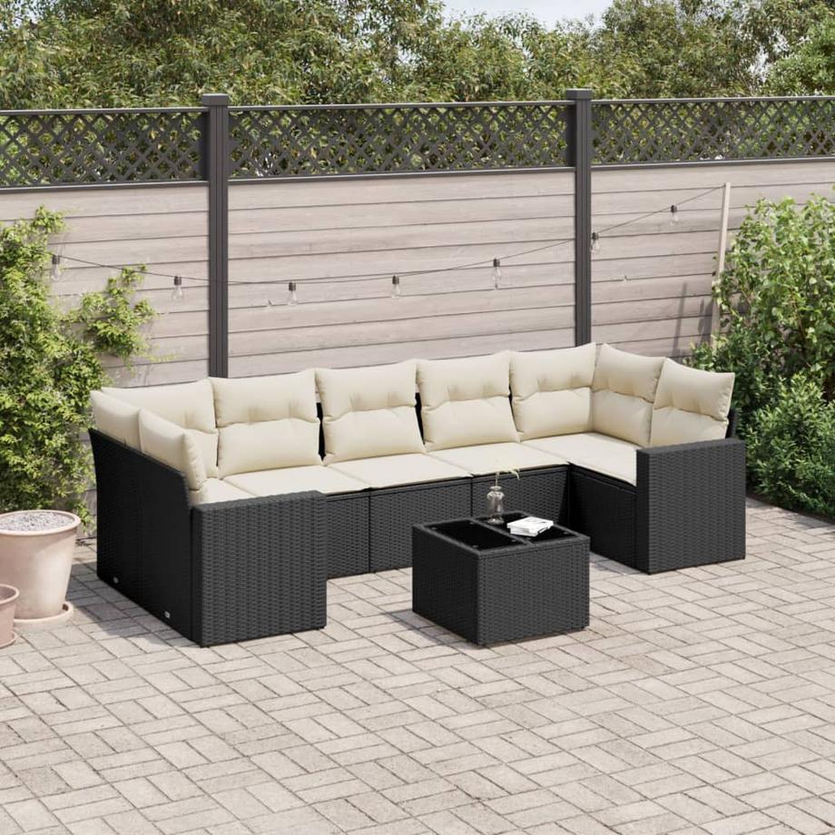 VidaXL Ensemble de canapés de jardin rotin synthétique  