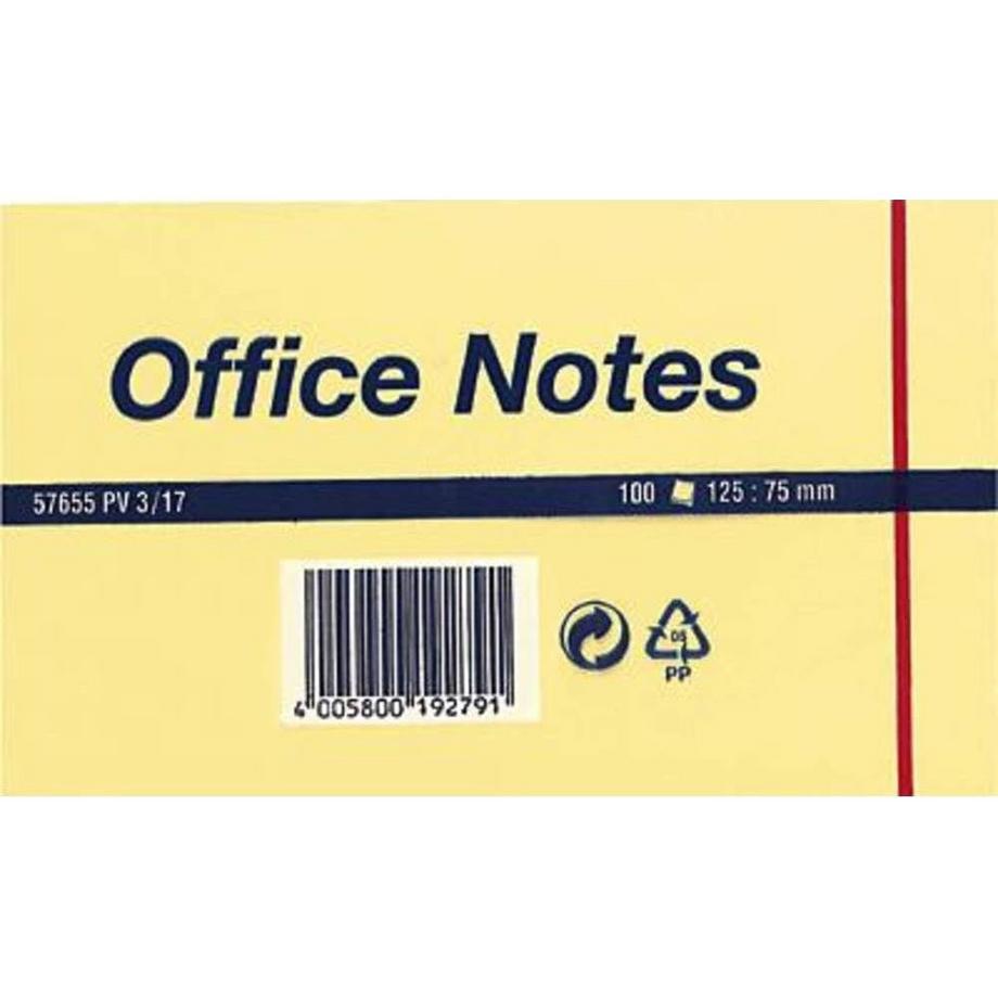 Tesa TESA Office Notes 75x125mm 576550000 gelb 100 Blatt  