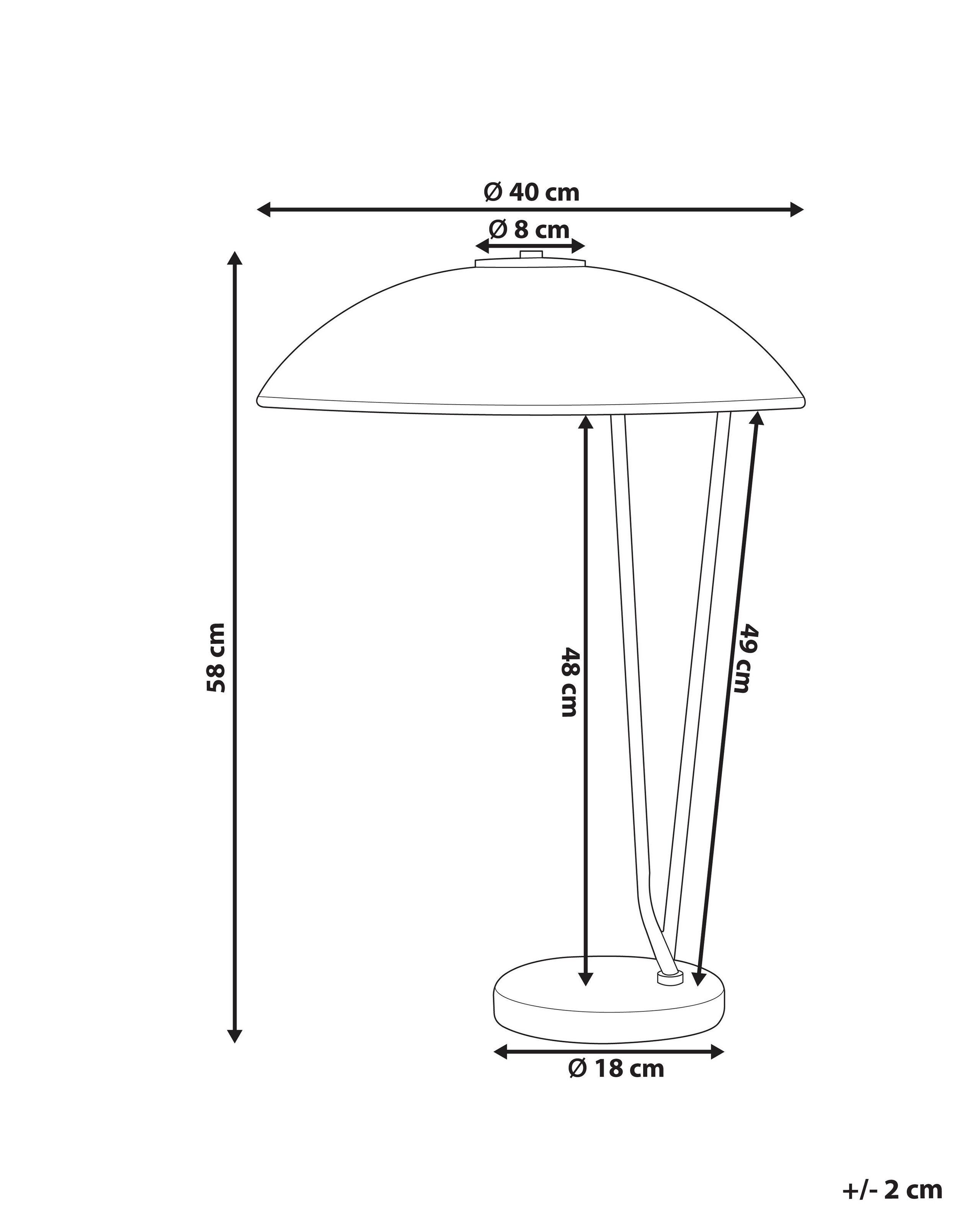 Beliani Lampada da tavolo en Ferro Moderno DANTO  