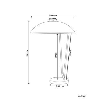 Beliani Lampe à poser en Métal Moderne DANTO  