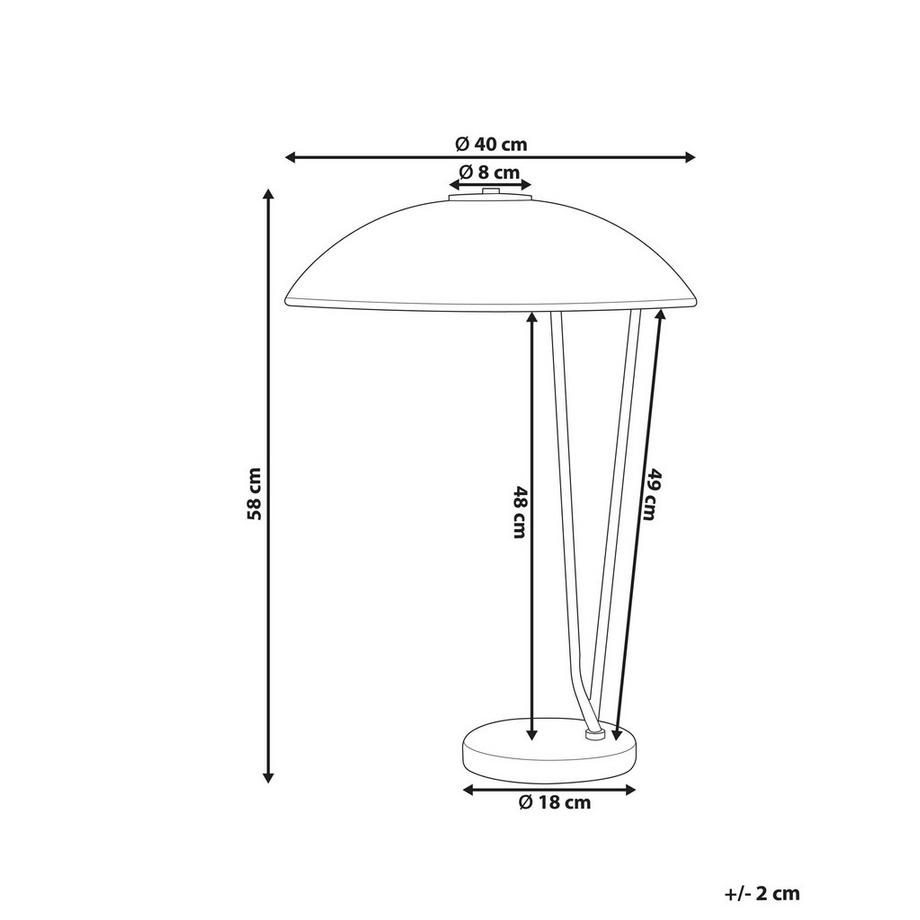 Beliani Lampe à poser en Métal Industriel DANTO  
