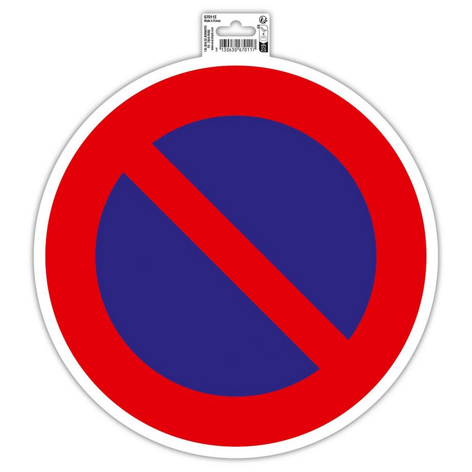 Cartello adesivo rotondo diametro 30cm SOSTA VIETATA