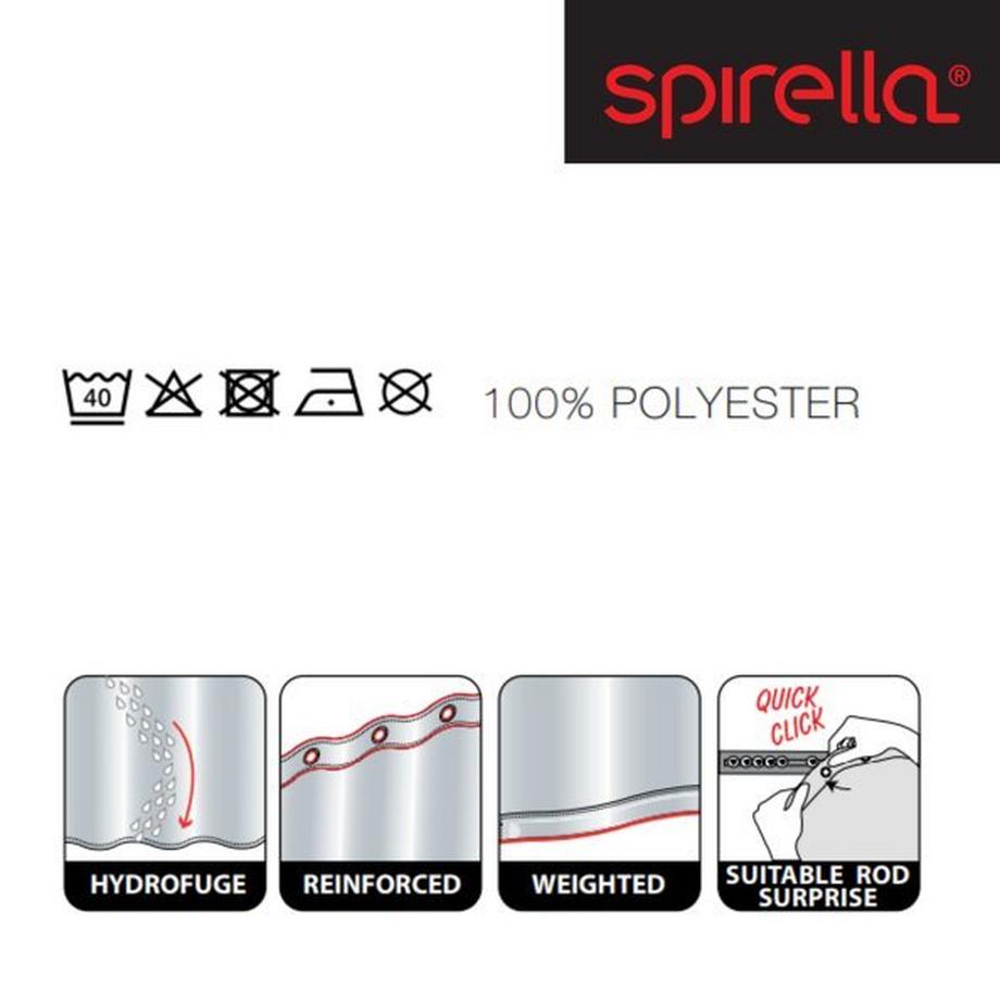 spirella Spirella Tenda doccia PRIMO Poliestere 180x180cm Grigio Antracite  