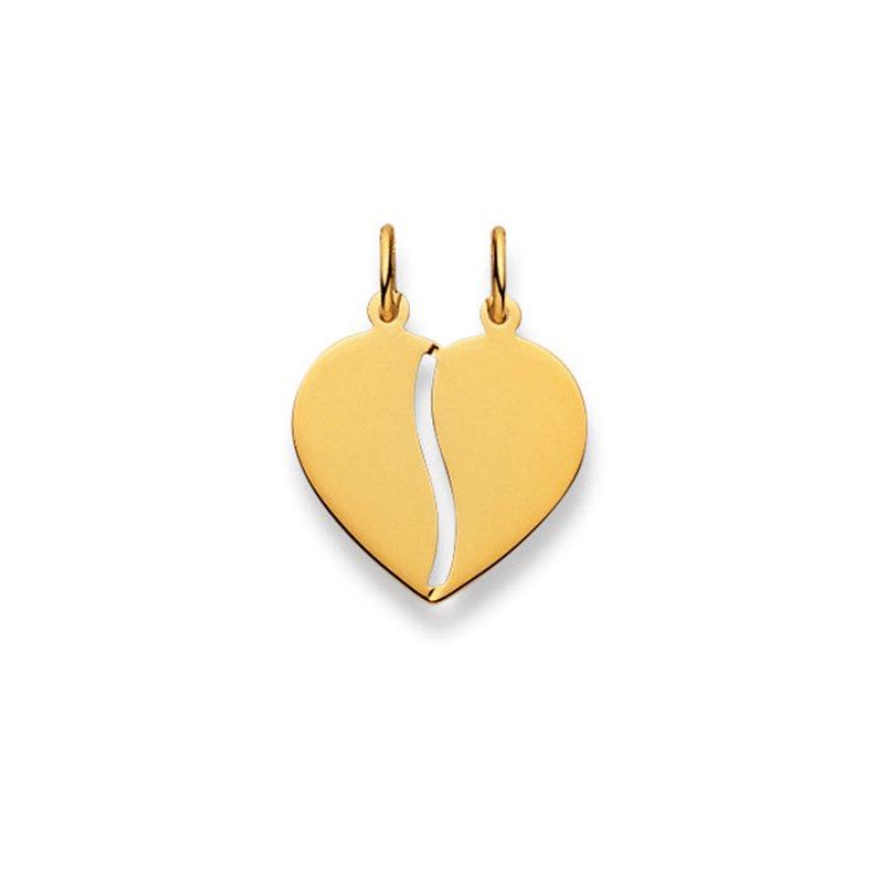 MUAU Schmuck  Pendentif coeur or jaune 750, 22x17mm 