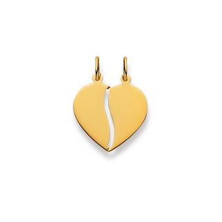 MUAU Schmuck  Pendentif coeur or jaune 750, 22x17mm 