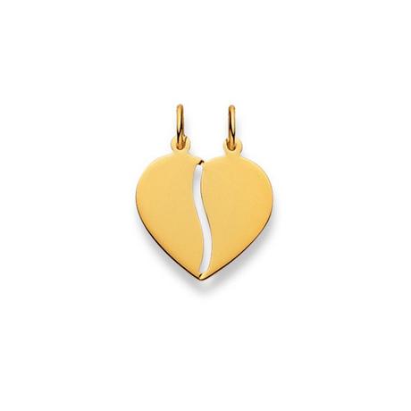 MUAU Schmuck  Pendentif coeur or jaune 750, 22x17mm 