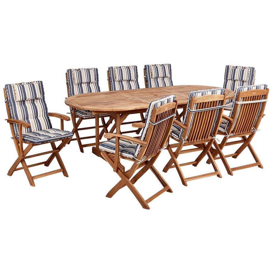 Set da pranzo per giardino con sedie en Legno d'acacia  MAUI II