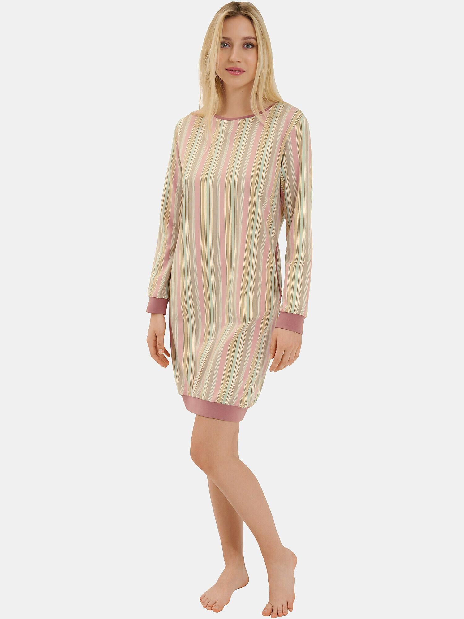 Image of Nachthemd Mit Langen Ärmeln Maxine Damen Altrosa XL
