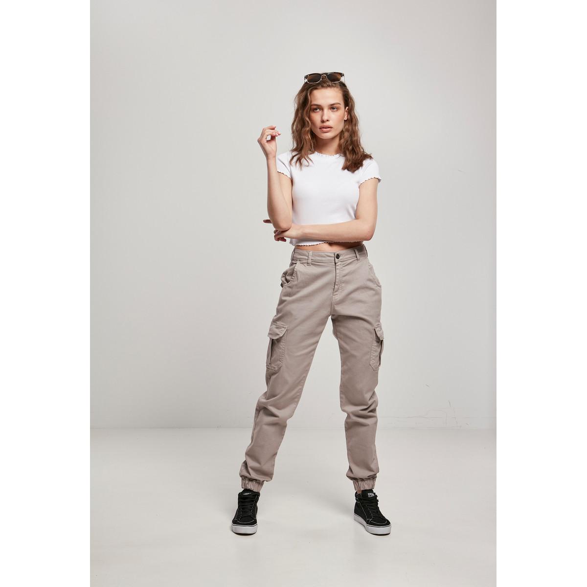 URBAN CLASSICS Pantalon Cargo Taille Haute  