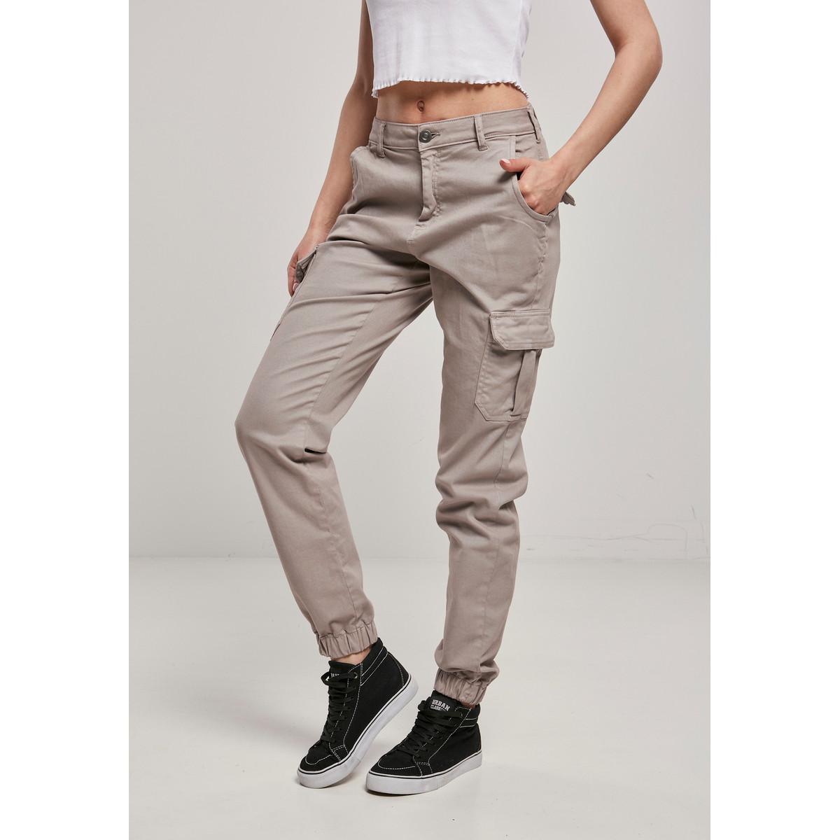 URBAN CLASSICS Pantalon Cargo Taille Haute  