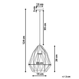 Beliani Hängeleuchte aus Metall Modern MAGRA  