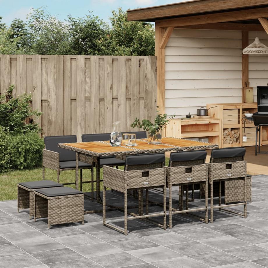 VidaXL set da pranzo da giardino Polirattan  