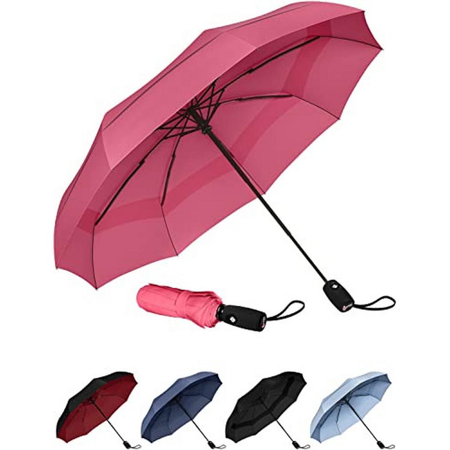 Alopini  Parapluie - Parapluie de poche - S'ouvre et se ferme automatiquement - Petit, compact, léger, solide, coupe-vent et résistant aux tempêtes 