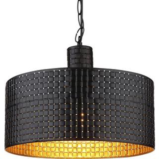 mutoni Lampe à suspension Rielly métal noir mat 1xE27  