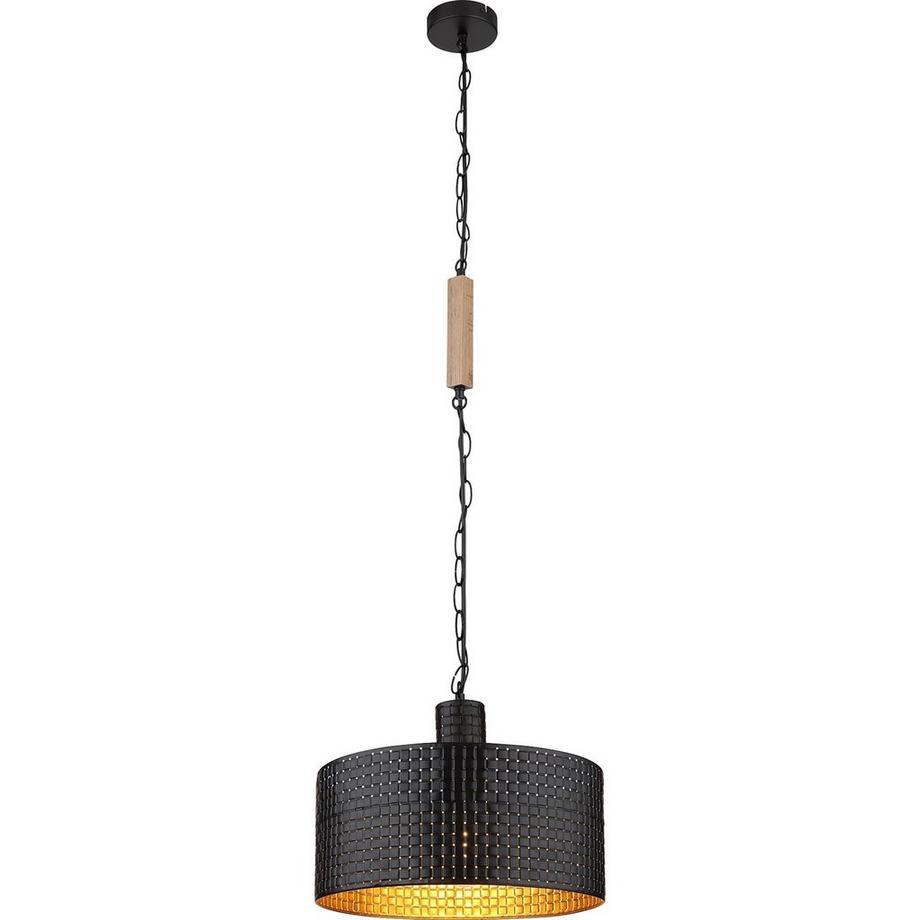 Lampe à suspension Rielly métal noir mat 1xE27