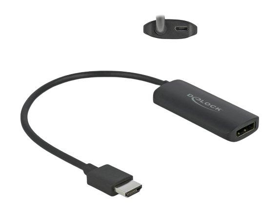 DeLock  DeLOCK Adaptateur HDMI-A mâle vers DisplayPort femelle 8K 