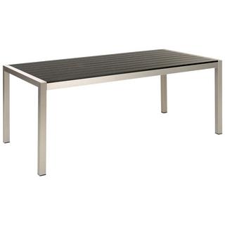 Beliani Table de repas en Aluminium Industriel VERNIO  