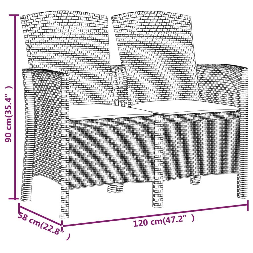 VidaXL Banc de jardin polypropylène  