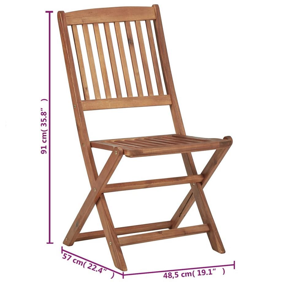 VidaXL Chaise de jardin bois  