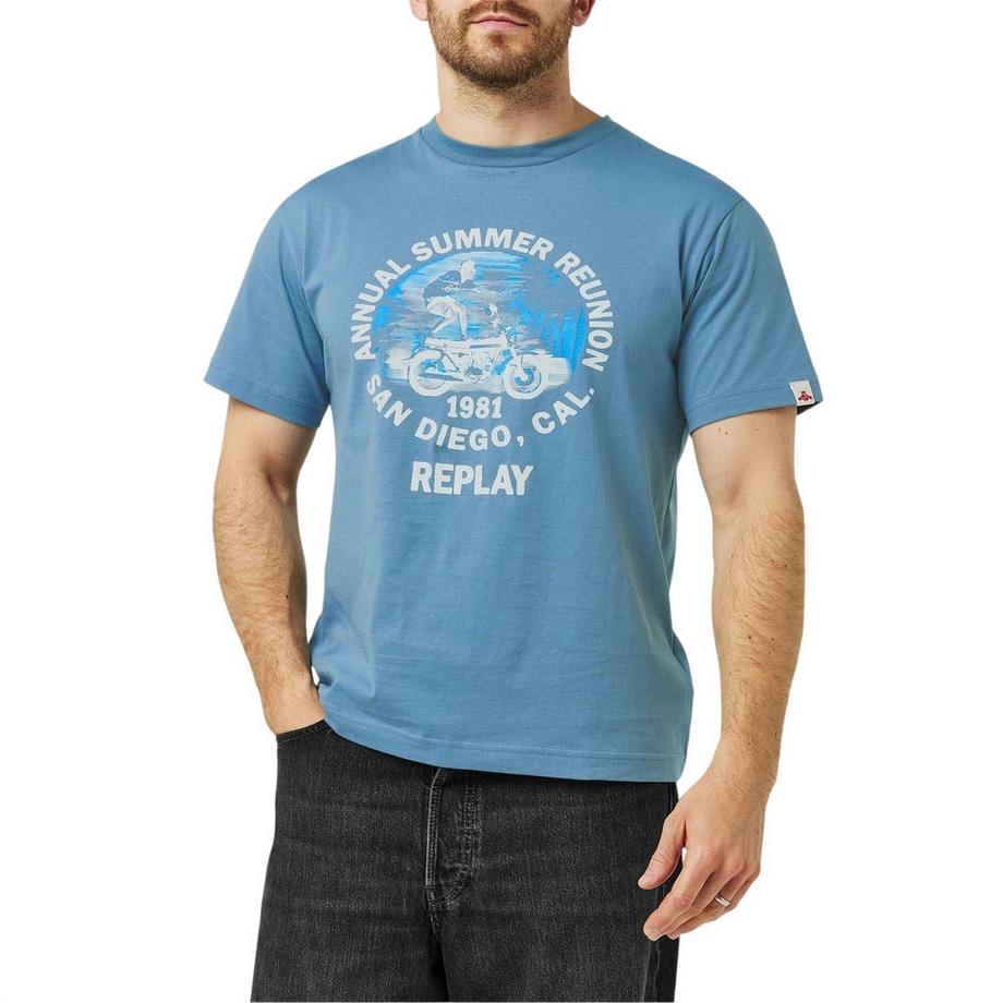 REPLAY Grafikdruck T-Shirt Regular Fit  