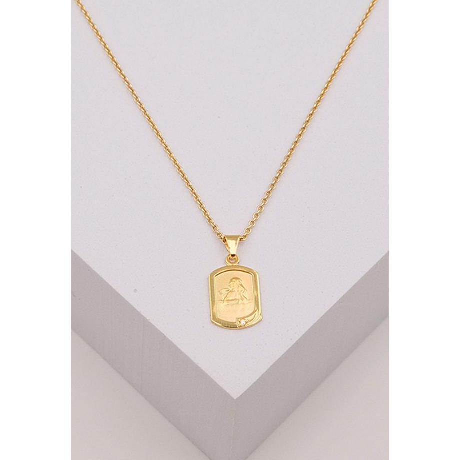 MUAU Schmuck  Engel Anhänger Gelbgold 750 Brillant 0.005ct. 17x9mm 