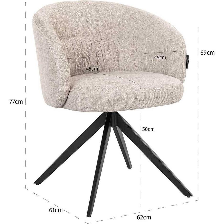 mutoni Sedia girevole Olivia natural miami  