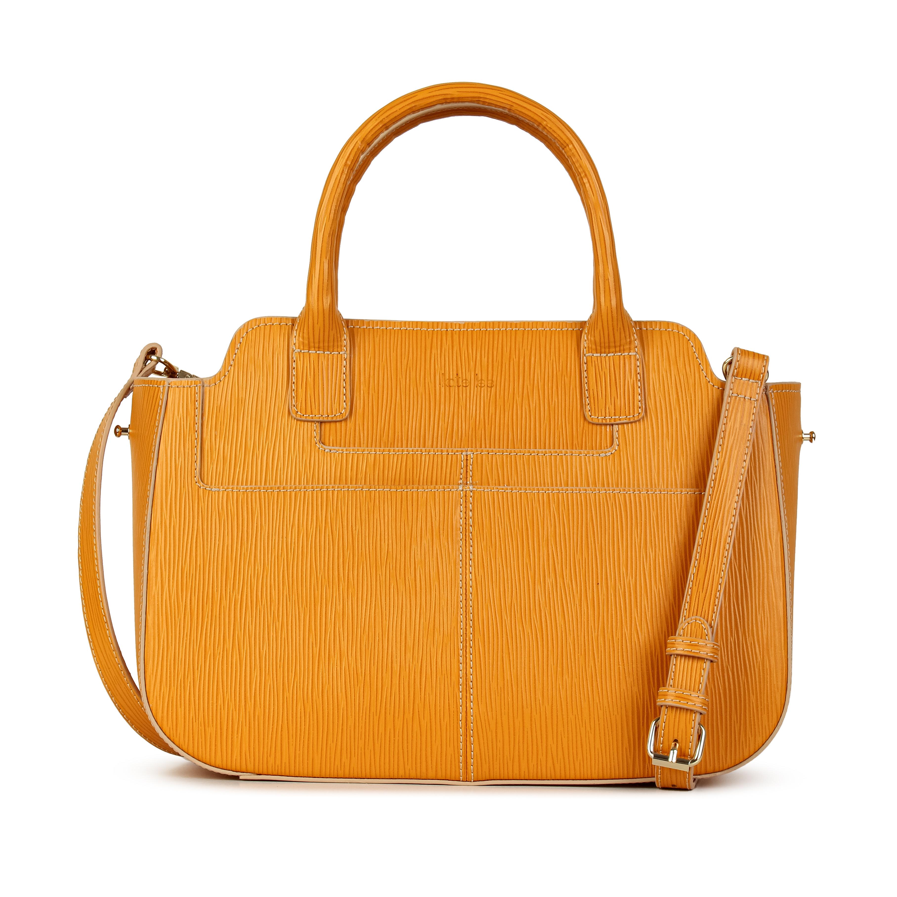 Image of Hand- Oder Umhängetasche Aus Leder Dorielle Farbe Gelb Damen Gelb ONE SIZE