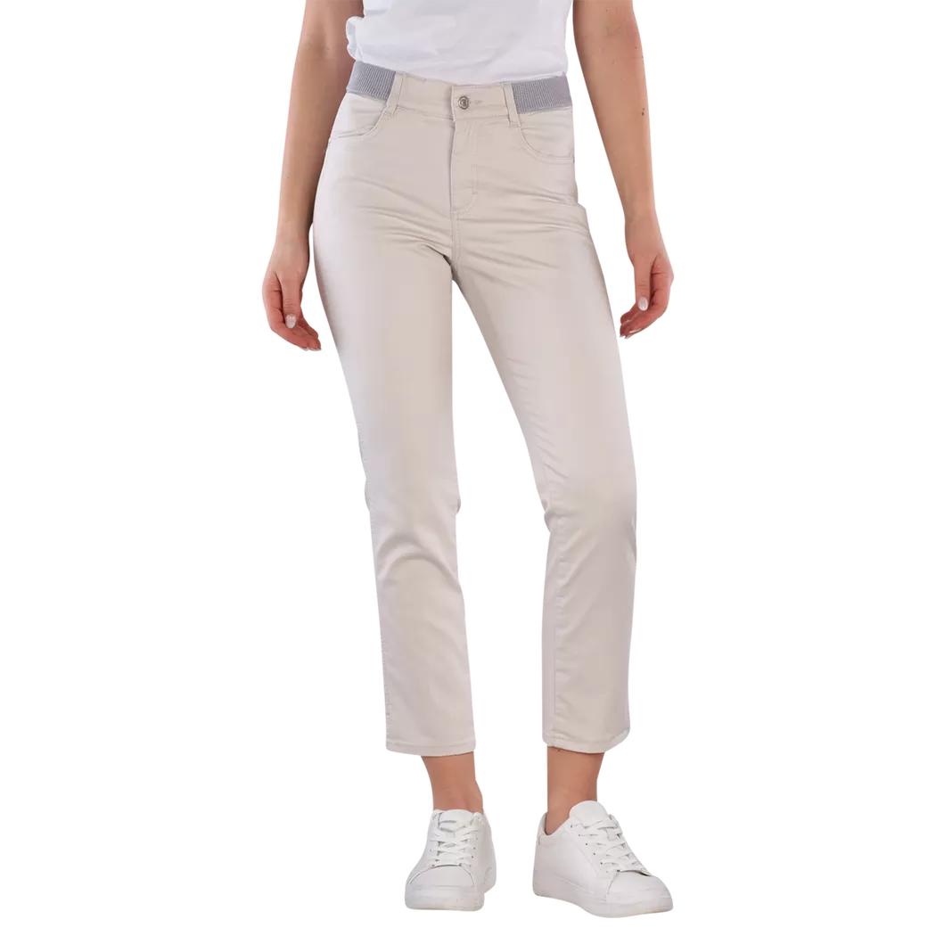 Angels - Cira Sporty 5-Pocket Pants Slim Fit Crop The Light On, für Damen, Grau, Größe 26
