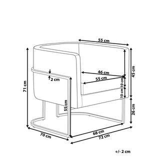 Beliani Sessel aus Samtstoff Glamourös SIRKKA  
