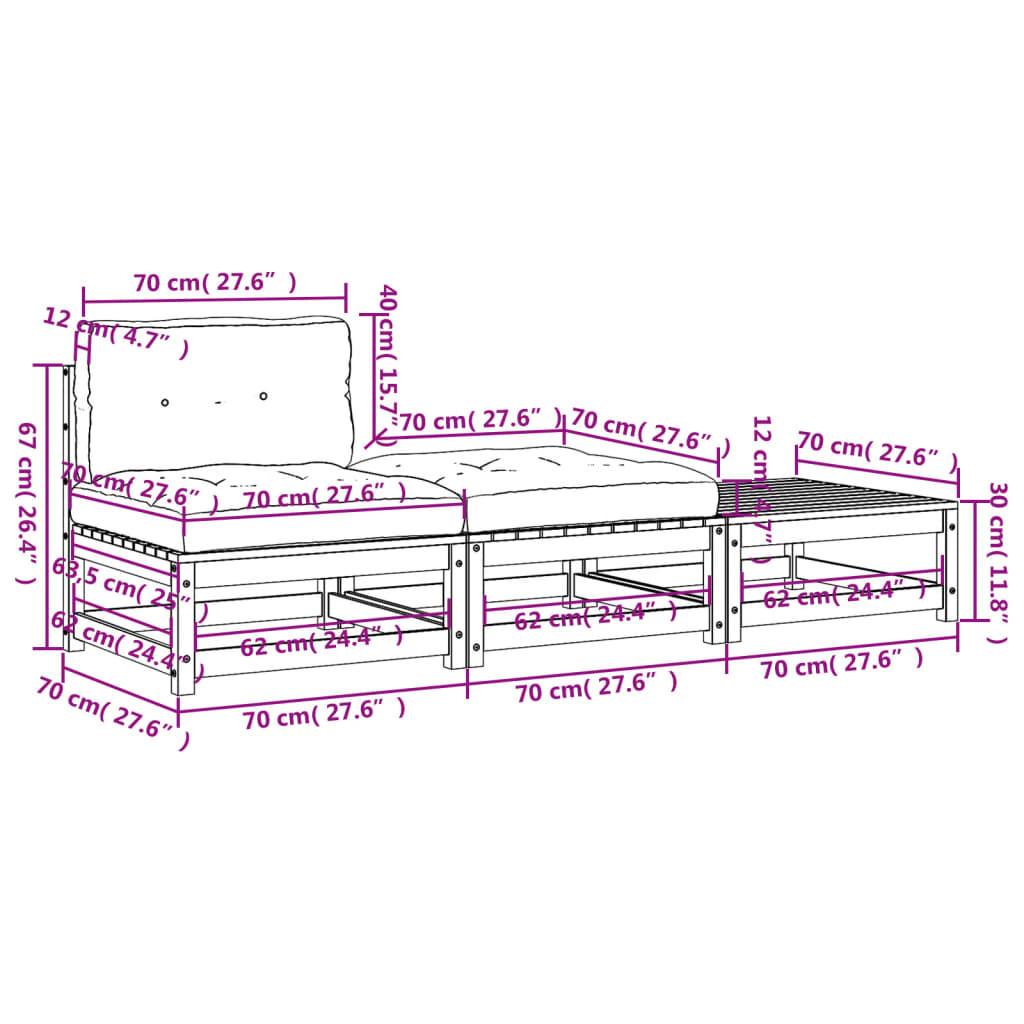 VidaXL Canapé de jardin bois  