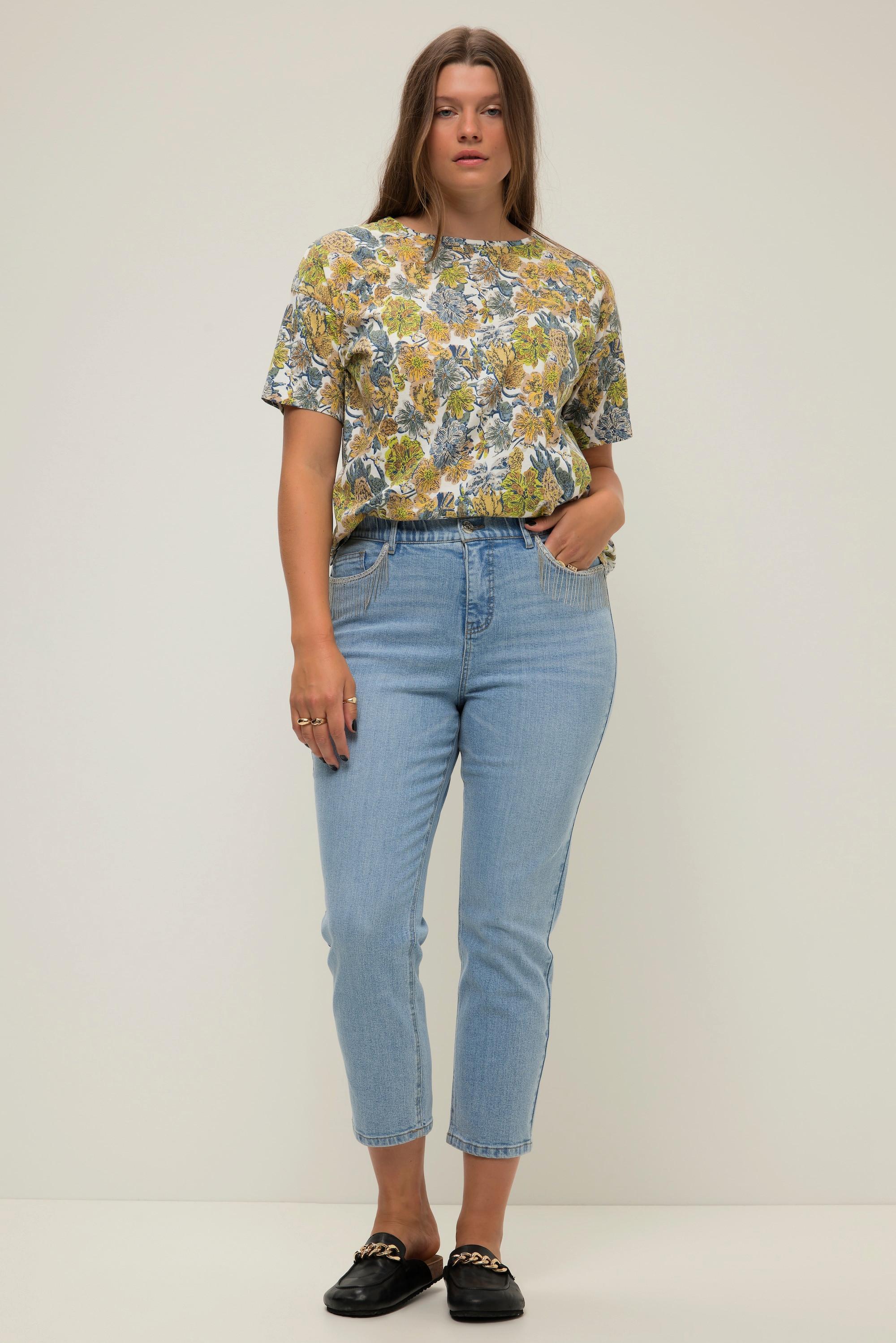 Studio Untold  Mom-Jeans, Wide Legs, 5-Pocket mit Kettenbändern, Zippfly 