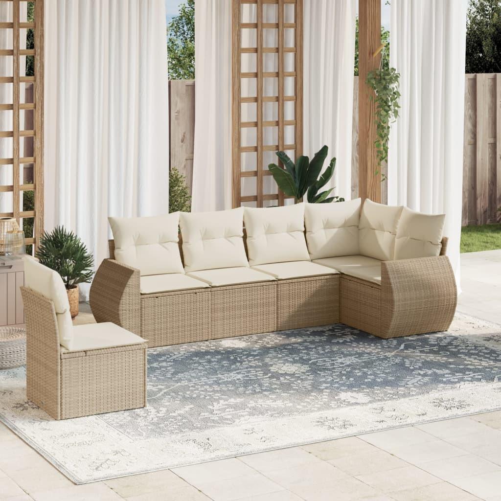 VidaXL set divano da giardino Polirattan  