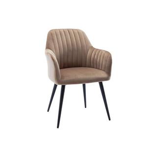 Vente-unique Stuhl mit Armlehnen 2erSet Samt es Metall ELEANA  