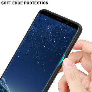 Cadorabo  Housse compatible avec Samsung Galaxy S8 - Coque de protection bicolore en silicone TPU et dos en verre trempé 