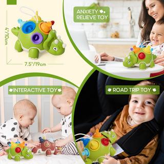 Activity-board  Jouet CastleMotor, jouet sensoriel pour bébé, jouet pour enfant Dino, jouet d'apprentissage précoce, jouet de rotation Pop Fidget 