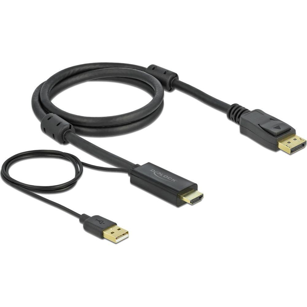 DeLock  Câble  HDMI – Displayport, HDMI/USB 