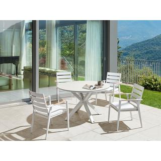 Beliani Table de jardin en Aluminium Industriel MALETTO  