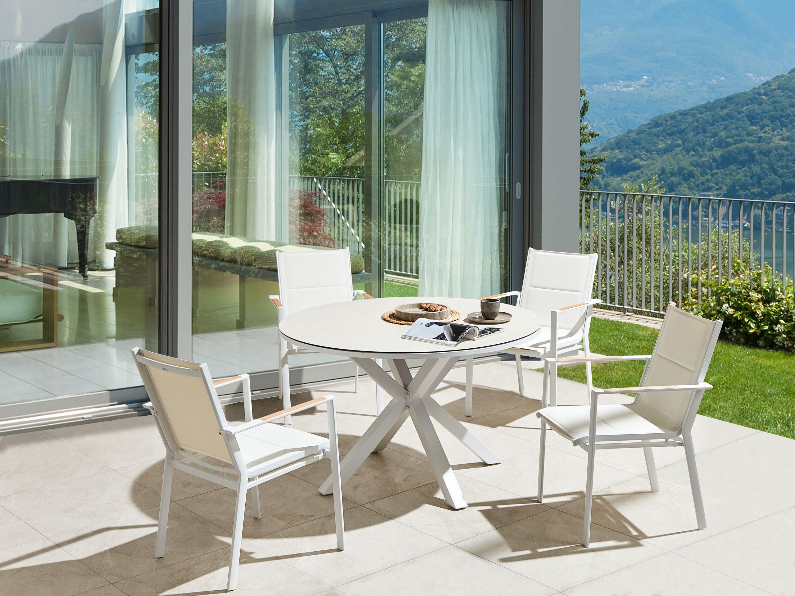 Beliani Table de jardin en Aluminium Industriel MALETTO  