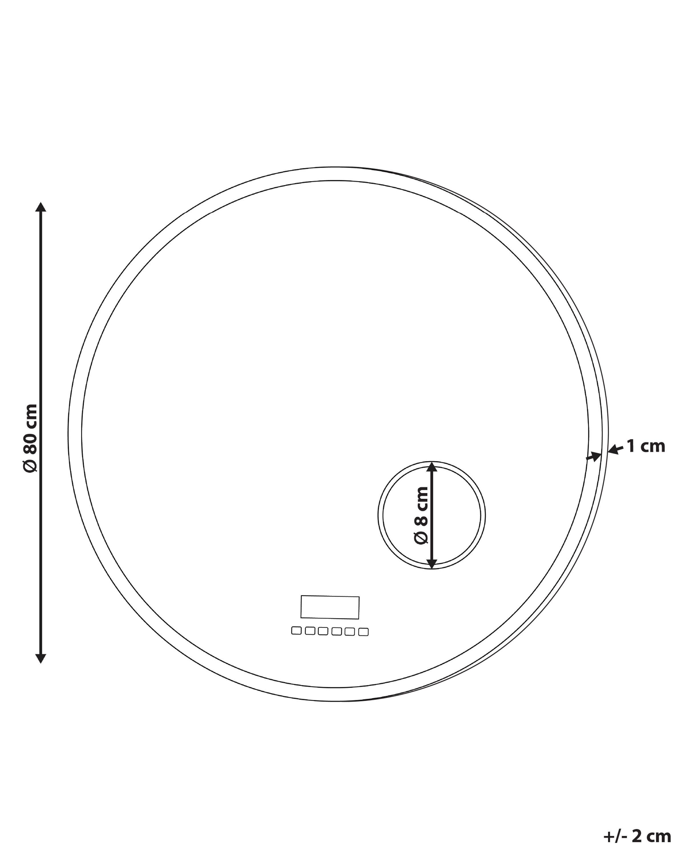 Beliani Wandspiegel aus Kunststoff Minimalistisch FIXIN  