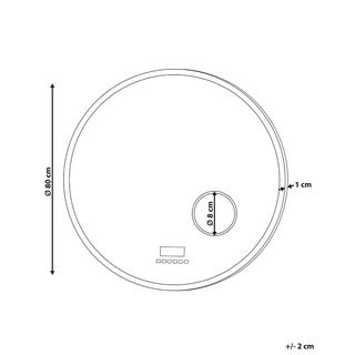 Beliani Wandspiegel aus Kunststoff Minimalistisch FIXIN  