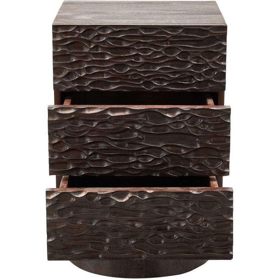 mutoni Nachttisch Crumble Mango dunkelbraun  