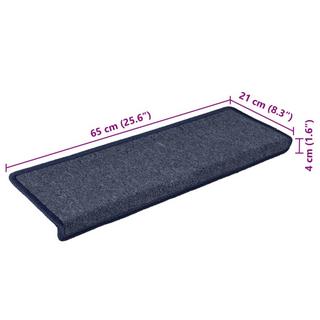 VidaXL Tapis d'escalier 15 pcs polypropylène  