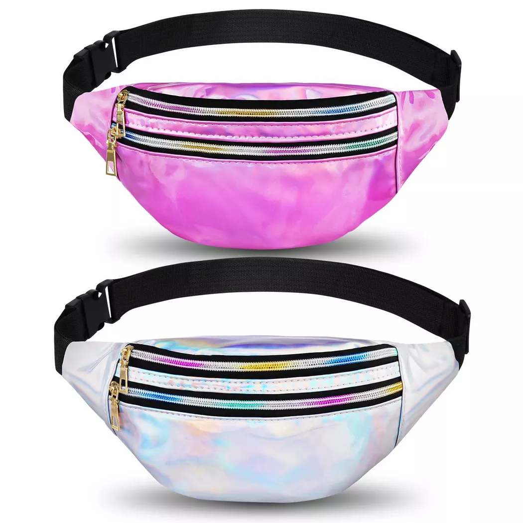 Only-bags.store - Gürteltasche, Fanny Pack Fashion Wasserdicht, Fanny Pack Gürteltaschenfächer mit 3 Fächern, verstellbare Gürtel-Hüfttasche für Sportreisen, Wandern, per uomo, Multicolor, Größe