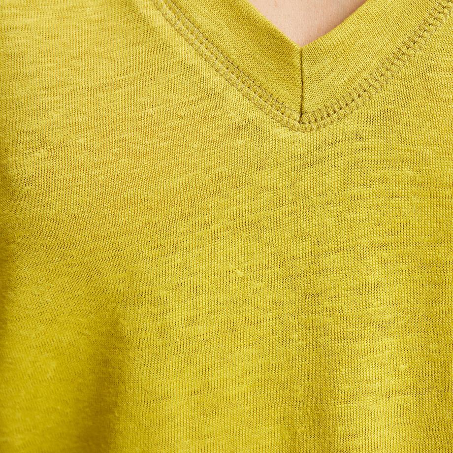 La Redoute Collections T-shirt Lino Maniche Corte Scollo a V  
