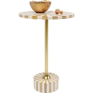 KARE Design Table d'appoint Domero Cirque or blanc vers 40  