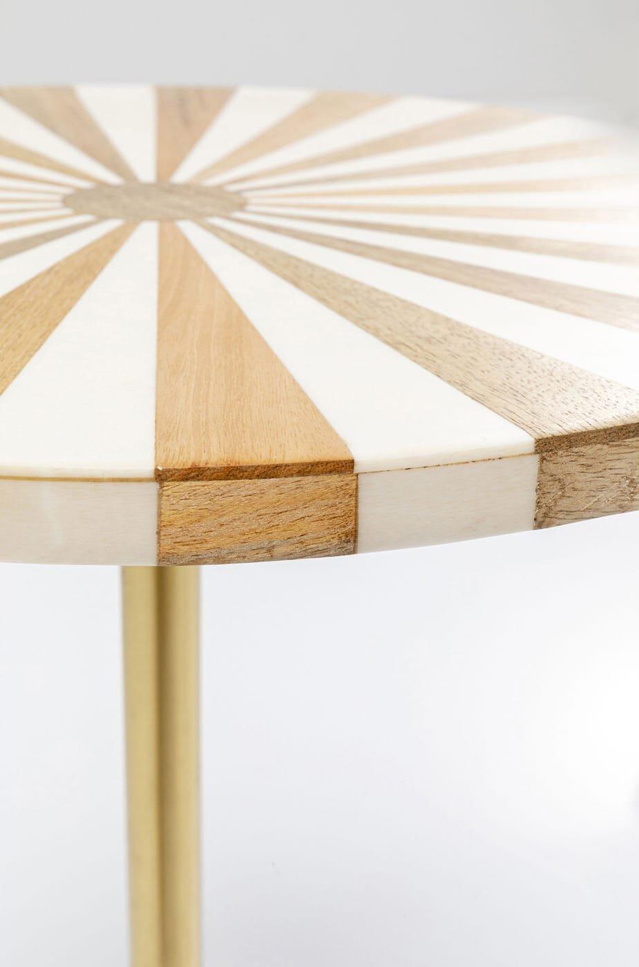 KARE Design Domero Cirque tavolino bianco oro rotondo 40  