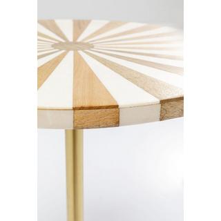 KARE Design Table d'appoint Domero Cirque or blanc vers 40  