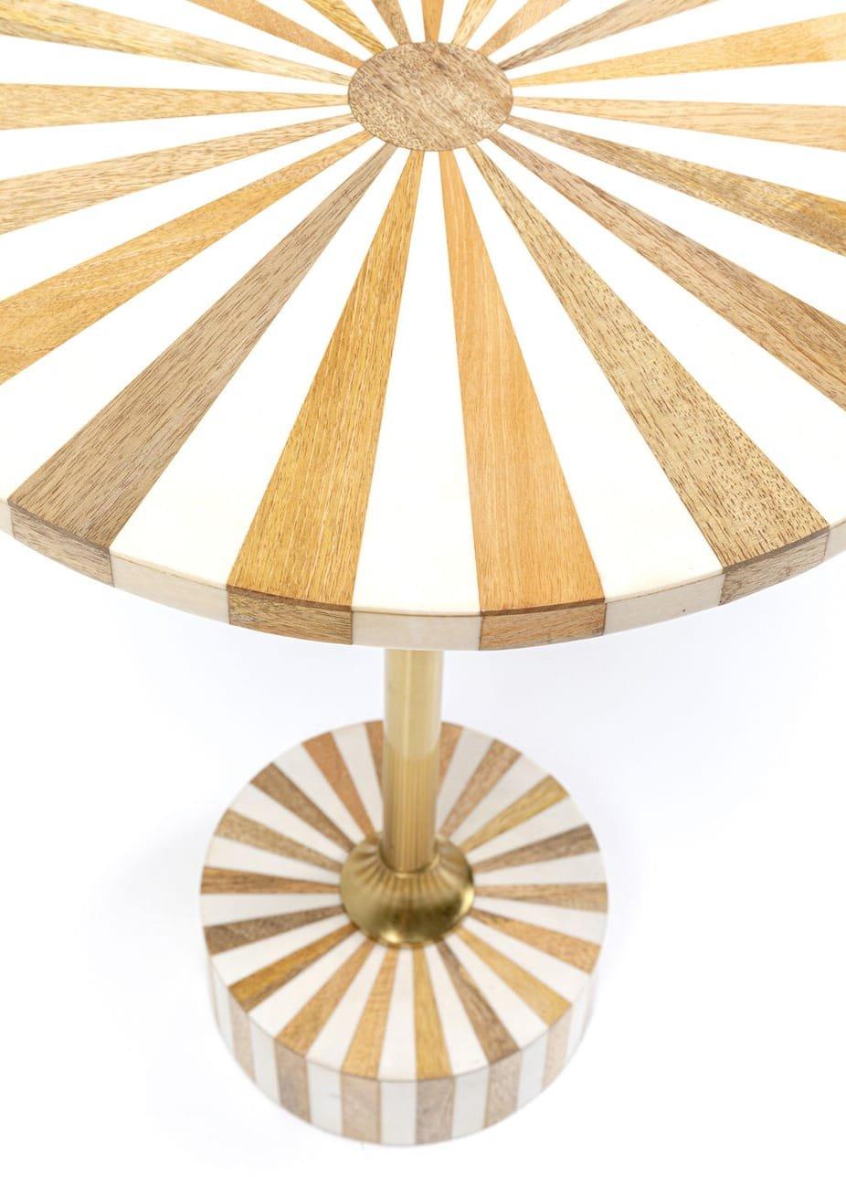 KARE Design Domero Cirque tavolino bianco oro rotondo 40  