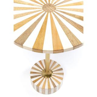 KARE Design Domero Cirque tavolino bianco oro rotondo 40  