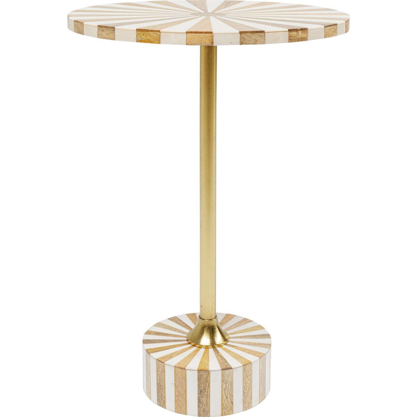 KARE Design Beistelltisch Domero Cirque gold weiss rund 40  